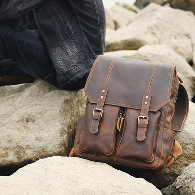 Biefeld™ - Brauner Lederrucksack